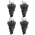 Miniatyrbilde 3 av 8: AU-kontakt til IEC320 C5 strømadapter 3-polet AU-kontakt til C5-omformer for bærbar PC-strømadapter skriver AU-kontakt 100‑250V