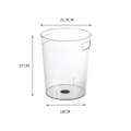 Miniatyrbillede 2 af 2: Transparent skraldespand Bordopbevaringsspand PET-plastaffaldskurv Klar spand Køkken Stue Isspand 8,46x7,09x10,63 tommer