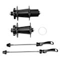 Miniatyrbillede 1 af 8: PASAK Cykel Skivebremse Hurtigudløser Nav 32 Hul Aluminiumlegering Mountainbike Foran 100mm Bagpå 135mm Nav Sort