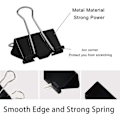 Miniatyrbillede 4 af 5: 48 STK 51MM Store Papirclips Binder (Sort)