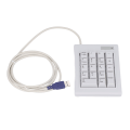 Miniatyrbillede 1 af 8: Mekanisk numerisk numerisk 18 taster Lineær handlingskontakt USB-port Stænksikre skridsikre puder USB numeriske tastatur til kontorbanktæller