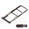 Miniatyrbillede 1 af 8: Dobbelt SIM-kortbakke Plast SIM-kortbakkeholder med kortstift til Xiaomi Redmi Note 10 Black