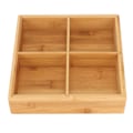 Miniatyrbilde 5 av 8: Snacks serveringsbrett i bambus, malingsfri, trygt og miljøvennlig, delt serveringsbeholder for tørket frukt, 4 rom