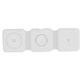 Miniatyrbilde 6 av 8: 3 i 1 trådløs lader for iPhone magnetisk sammenleggbar 3 i 1 ladestasjon reiselader for flere enheter hvit