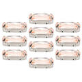 Miniatyrbilde 4 av 8: 10 stk sy på rhinestones krystaller skinnende knapper dekorasjon for DIY håndverk klær sko vesker 0,71 x 1,1 tommer rosa rektangulær