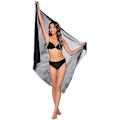 Miniatyrbillede 3 af 4: Chiffon Sort Strandkjole Sarong til Kvinder