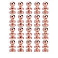 Pikkukuva 1 / 8: 20 sarjan messinkiset niitit, hapettumisenesto, ruusukullanväriset matkatavaroiden rautaosat, käsilaukkujen, kenkien tarvikkeet, koko 8x7 mm