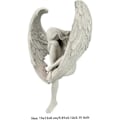 Miniatyrbillede 2 af 5: Udendørs havestatue, siddende engelstatue 15 x 13 x 8 cm, harpiks engel fe skulptur, havelandskaber
