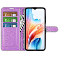 Miniatyrbild 2 av 5: För Oppo A38 4G Plånboksfodral Telefonskal Litchi Textur Ställ Läderfodral Zekai Lila Stil H Oppo A38 4G