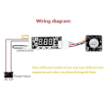 Miniatyrbild 1 av 5: 12V PWM 4-tråds Fläkt Temperaturkontroll Hastighetsregulator Chassi Ljudreduceringsmodul Stöd Fläkthastighetskontroll-B16