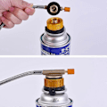 Miniatyrbilde 4 av 5: 2 stk Camping Gassflaske Adapter Gass Adapter Hode Adapter Dyse Kobling Gasskomfyr Ventil Adapter