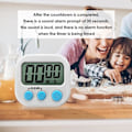 Miniatyrbild 3 av 4: Digital Kökstimer LED-Display Stoppur för Matlagning och Bakning