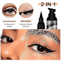 Pikkukuva 3 / 5: Eyeliner-leimasin, nestemäinen eyeliner-leimasin, siivekäs eyeliner-leimasin, vedenkestävä siivekäs eyeliner, kaksoiskärki, pitkäkestoinen, ei leviä