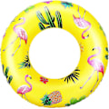Miniatyrbilde 1 av 5: Flamingo Baderinger, 90 cm Diameter Oppblåsbar Basseng Flyte Svømmebasseng Flytering Søt Rund Svømming