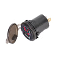 Miniatyrbild 3 av 8: DC12-24V 2.1A 3 i 1 Multifunktionell Digital LED Vattentät Termometer Voltmeter Bil USB Snabbladdare Rött Ljus