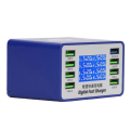 Miniatyrbild 8 av 8: USB-laddare PWM Power Chip Automatisk Detekteringsteknik 8 Portar QC3.0 USB A Digital Display Laddare 50W