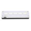 Miniatyrbilde 7 av 8: Programmerbart tastatur 5 taster Kablet USB Trådløs Bluetooth Dual Mode Mini Silikon Mute DIY Programmerbart Gaming Keyboard Hvit