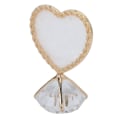Miniatyrbilde 6 av 8: Nail Display Stand Hjerteformet Design Mote Elegant stil Glanset kant Dobbeltsidig neglespissholder for Nail Beauty Gold