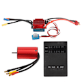 Miniatyrbild 4 av 8: 4400KV Borstlös Motor Set Aluminiumlegering Plast 35A Elektronisk Hastighetsregulator Programmeringskort för Traxxas 1/12 RC Bil