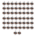 Miniatyrbild 4 av 8: Spikhuvud Stud Fint utförande Färgglad design DIY Lätt Bärbar Järnkon Spikar 10mm