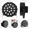 Miniatyrbillede 3 af 5: RGB LED Par Lys - 18 LED'er X 16w Scene Par Lys - JRZD