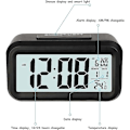 Miniatyrbild 3 av 5: LCD Digital Väckarklocka, Reseväckarklocka med Datum och Temperatur Snooze-funktion, Tick-fri Digital Klocka för Sovrum, Hemmakontor