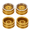 Pikkukuva 4 / 8: 4 kpl RC-auton pyörän napa Axial SCX24 AXI90081 AXI00001 AXI00002 1/24 RC-auton metalli napa lisävaruste Kulta