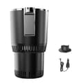 Car Cooling Heating Cup Holder 12V Automatic Temperature Control For Travel Black