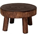 Miniatyrbild 1 av 5: Blomkrukspall, Rund Träpall, Inomhus Växtställ, Solid Blomkrukshållare