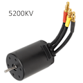 Miniatyrbild 2 av 8: 3650 Borstlös motor RC bildel tillbehör passar för HSP 1/8 1/10 RC bil svart5200KV