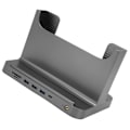 Miniatyrbild 8 av 8: Vertikal PC-ställ 8 i 1 Dockningsstation Stabil Signalöverföring Mini PC-ställ för OS X Office Interface Expansion Space Grey