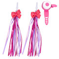 Pikkukuva 1 / 8: Lapset Lapset Pyöräily Ohjaustanko Loud Sound Ring Bell & tupsut pyörälle pyörälle Pink