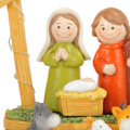 Miniatyrbillede 3 af 5: LED Julekrybbe Figur Resin Juledekoration til Indendørs Kaminhylde-