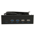 Miniatyrbild 7 av 8: 5,25 tums Media Dashboard 2xUSB3,0 2xUSB2,0 1xTyp C 10 Gbps High Speed ​​Media Frontpanel för PC Desktop Chassi 2U3+2U2+TC
