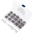 Miniatyrbillede 2 af 8: 400 stk. rustfrit stål skrue krydspanhoved selvskærende skruer Sortiment Kit Fastener