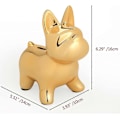 Miniatyrbild 2 av 5: Keramisk Bulldog Spargris för Pojkar Flickor, Pengabox för Barn, Myntbank Minnessak med Plastpropp, Fransk Bulldog Sparburk, Barnrumsinredning (Guld)