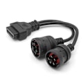 Pikkukuva 2 / 5: Auton kuorma-auton Y-kaapeli OBD OBD2 16-nastainen naaras J1708 6-nastaiseen / J1939 9-nastaiseen