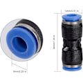 Miniatyrbillede 2 af 5: Pneumatisk Konnektor 6mm Lige Push-In Pneumatiske Hurtigkoblinger Plastik Luftslange Fittings 30 stk