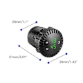 Miniatyrbild 3 av 5: Bil LED Klocka Touch Klocka Vattentät Bil Digital Klocka 12V/24V Mini LED Digital Klocka Mini Motorcykel Klocka 2.01 Tum Diameter för Bilar, Båtar