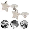 Miniatyrbilde 4 av 6: Silver Star Rivet Studs - 20 stk gjør-det-selv-klær og tilbehør til skodekorasjon