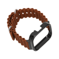 Miniatyrbillede 4 af 8: 2 i 1 urrem Beskyttelsesetui Silikone Justerbar erstatningsrem til Redmi Watch 3 Brown
