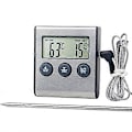 Miniatyrbild 1 av 5: 0250C Matlagningstermometer med Alarm Timer - Temperaturmätare för Kök BBQ