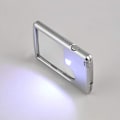 Miniatyrbillede 5 af 5: X3 X6 Kort LED Forstørrelsesglas med LED Lys Læder Etui Forstørrelsesglas Ultratynd Bærbar Firkantet Lupe