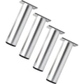 Miniatyrbillede 1 af 5: Justerbare møbelben i aluminiumslegering - 15 cm højde med base i rustfrit stål