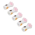 Pikkukuva 4 / 8: 5 kpl Cuticle Cover Suojakuori Kissan Tassun muotoinen Silikoninen Cuticle Trimmer Suojaholkki kynsille ja varpaankynsille Valkoinen