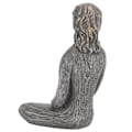 Miniatyrbilde 7 av 8: Yoga Pose Statue Syntetisk Harpiks Enkelt Rustikk Meditasjonsfigur for Hjemmedekorasjon Ornament Yoga Studios GaveGrå