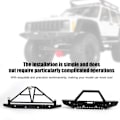 Pikkukuva 7 / 8: Metal RC-auton etu- ja takapuskurin lisävaruste sopii Axial SCX10 90046 1/10 RC-autoon