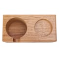 Miniatyrbild 2 av 8: Trä Kaffe Protafilter Stativhållare Kaffe Tamper Hållare Stativ Tamping Station Burlywood