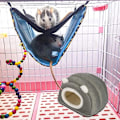 Miniatyrbilde 3 av 5: Vinterhus for hamster, grått kjæledyr, koselig og varm seng egnet for små dyr, marsvinnrede, pinnsvin, gerbil, rotte