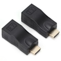Miniatyrbild 4 av 8: Signal Adapter Svart RJ45 till HighDefinition Multimedia Interface Överföringsförlängare